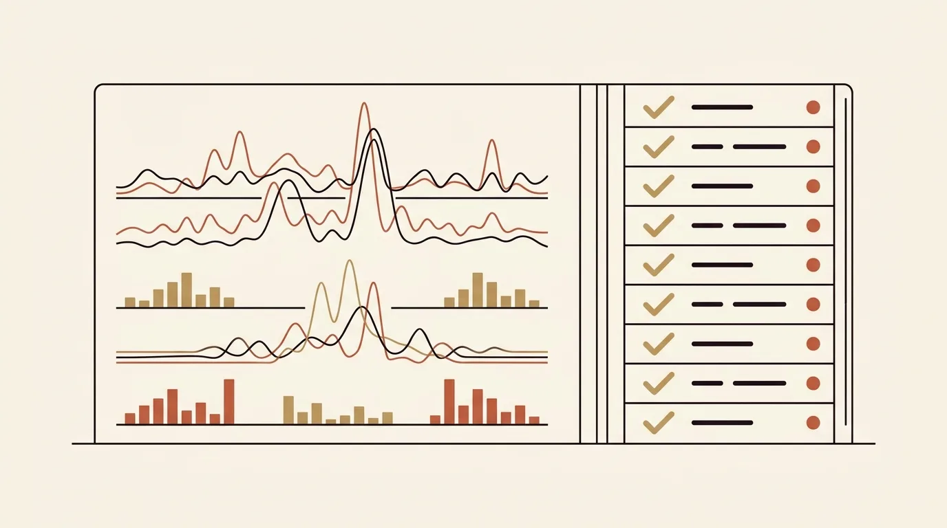 Ilustrasi dashboard observability dan audit trail untuk AI agent